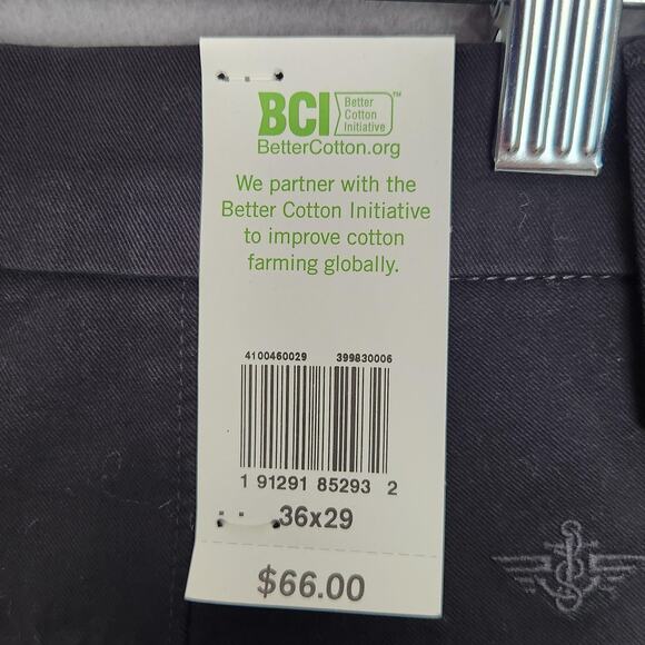 Dockers Pants Mens 36x29 Black Workday Khaki Classic Fit Smart 360 Flex Chino - Picture 8 of 16